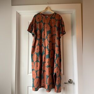 Ilana Kohn Floral Sky Tshirt Midi Dress 2x